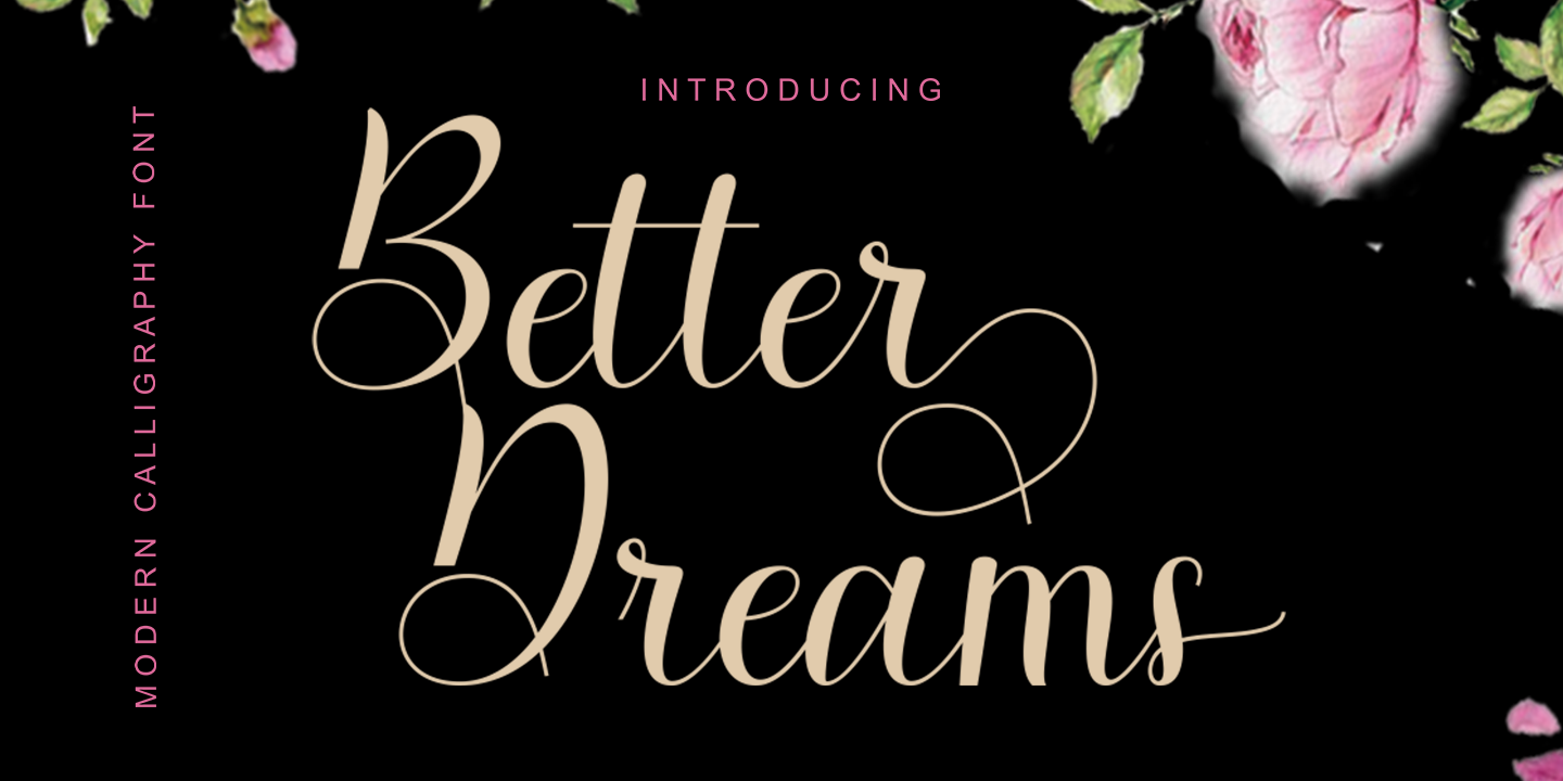 Ejemplo de fuente Better Dreams Regular